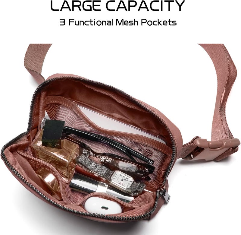 Gitus Belt Bag for Women Fanny Pack Crossbody Bags for Women Fashion Waist Packs with Adjustable Strap Gifts for Women Men (Brown) - Image 5